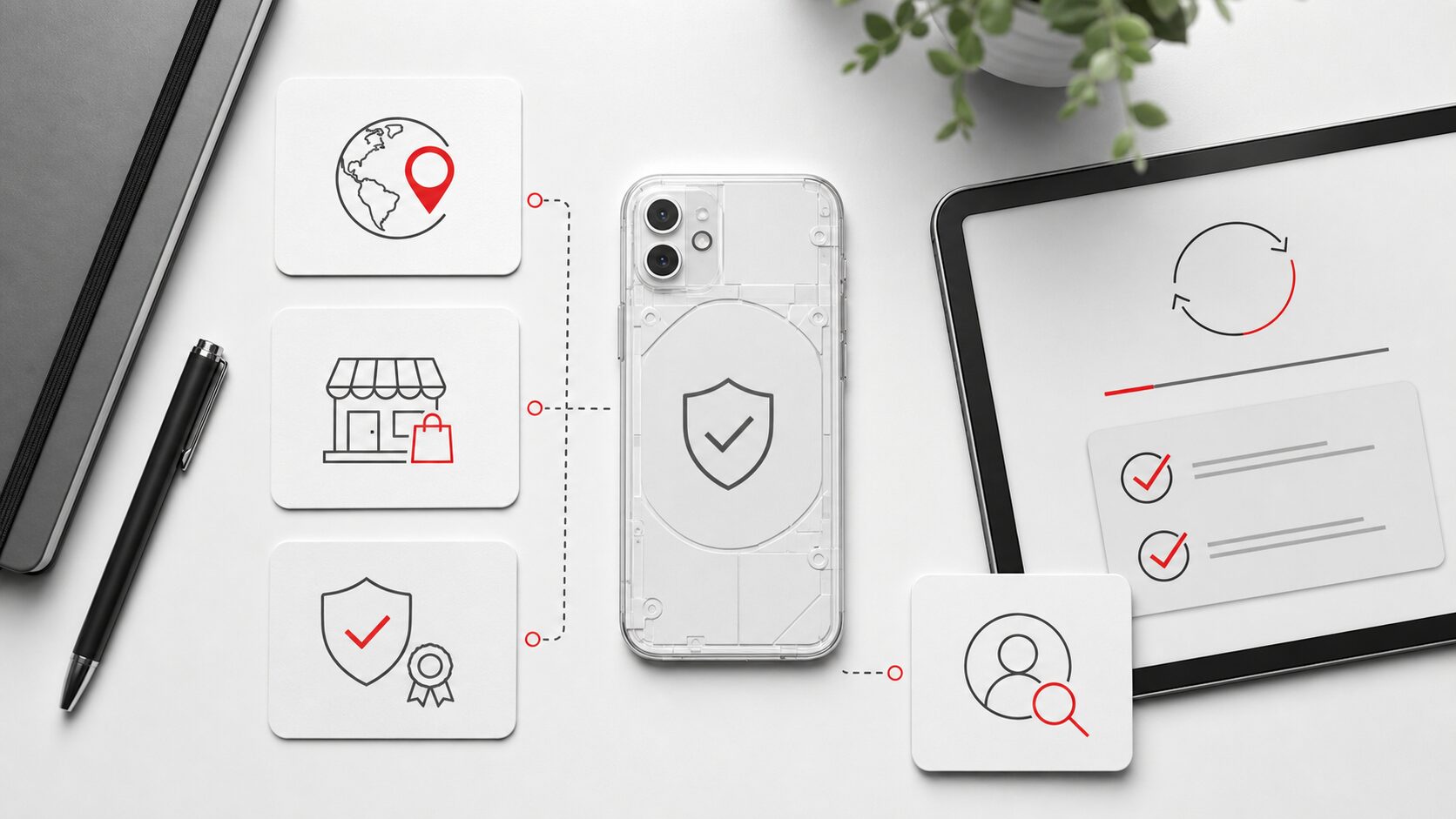 Nothing Phone購入前にモデル差と保証を確認する流れのイメージ