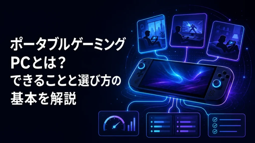 ポータブルゲーミングPCとは？できることと選び方の基本を解説 アイキャッチ