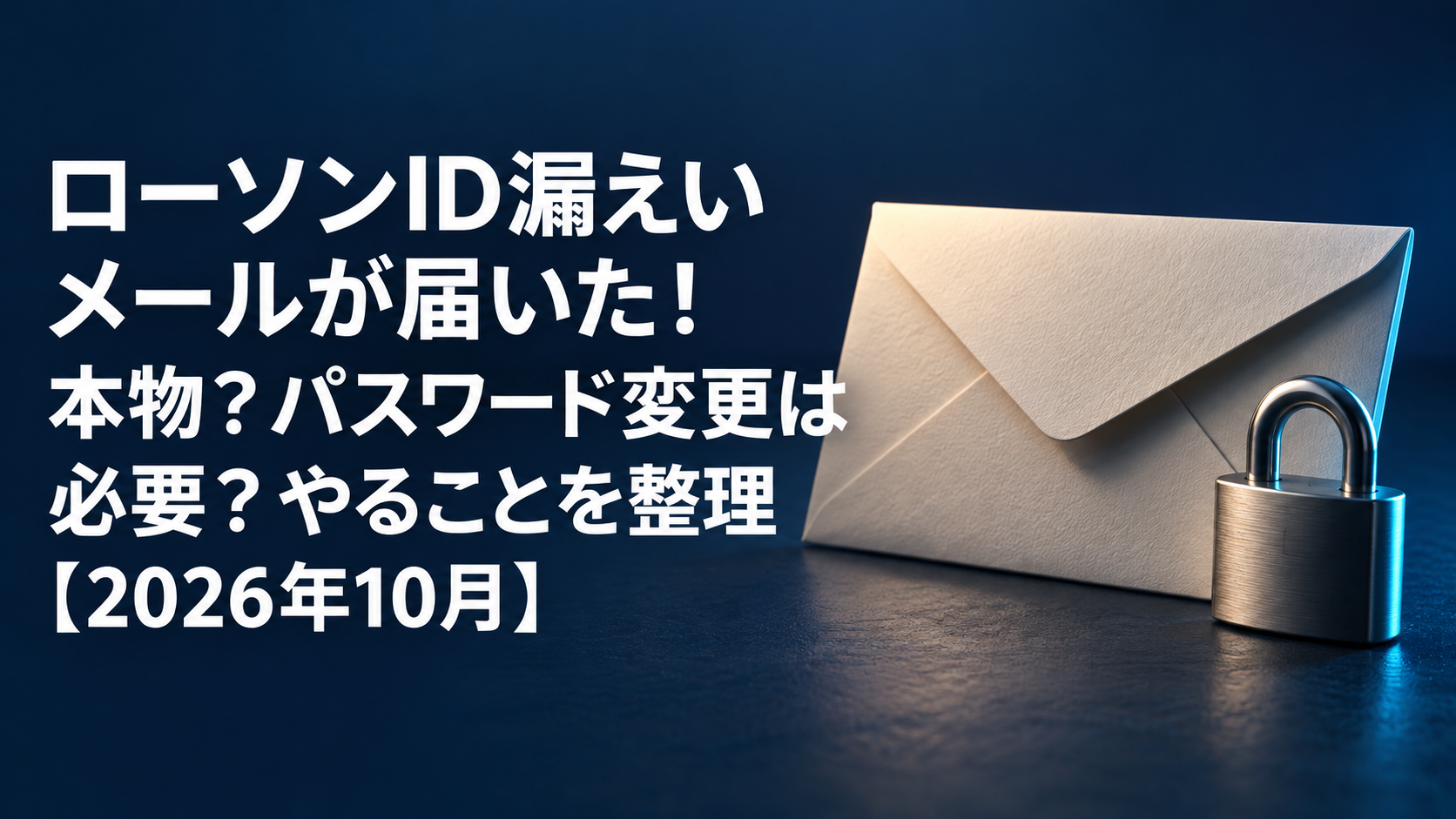 タイトル入りの封筒と南京錠のイメージ画像