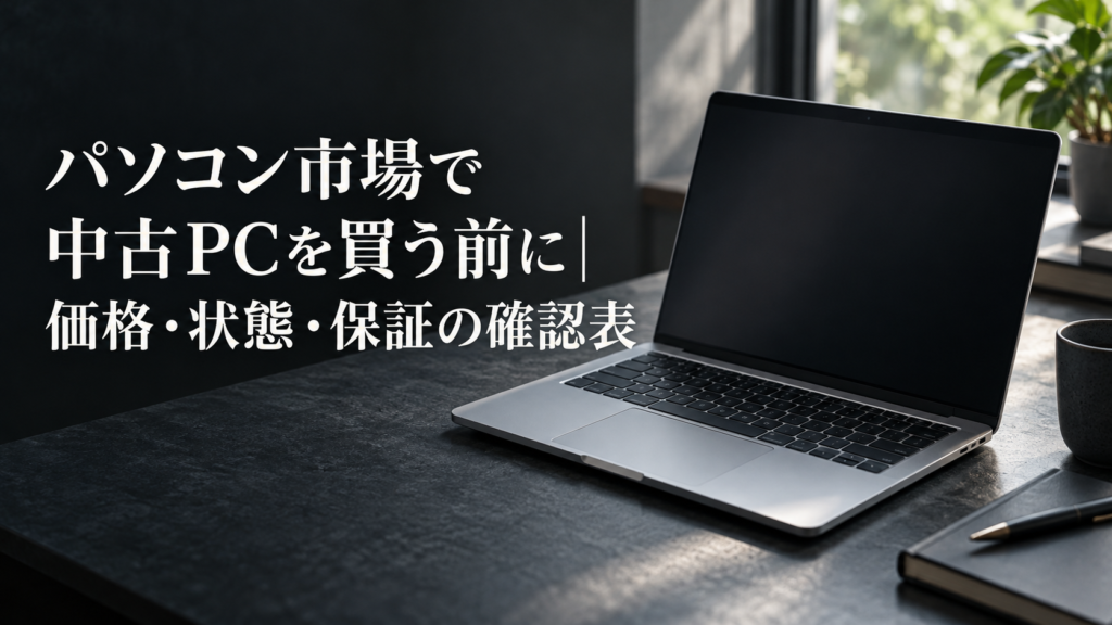 タイトル入りの中古ノートPCのイメージ画像