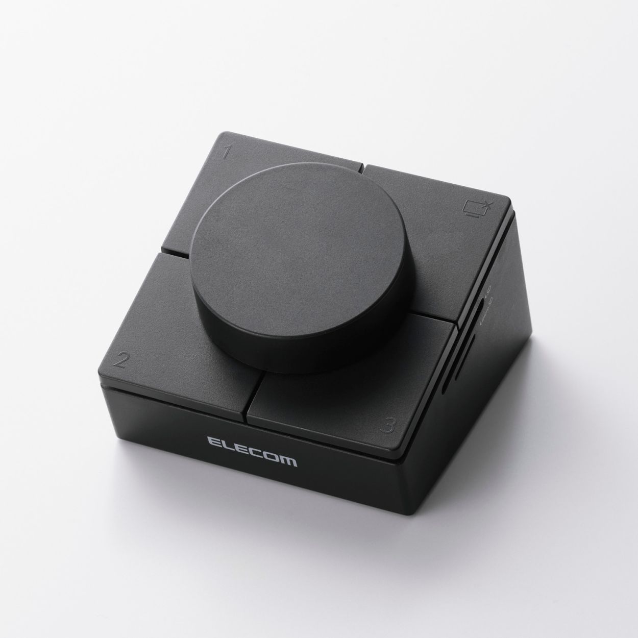 エレコムDST-L080BPBKの4キーとダイヤルを備えた本体